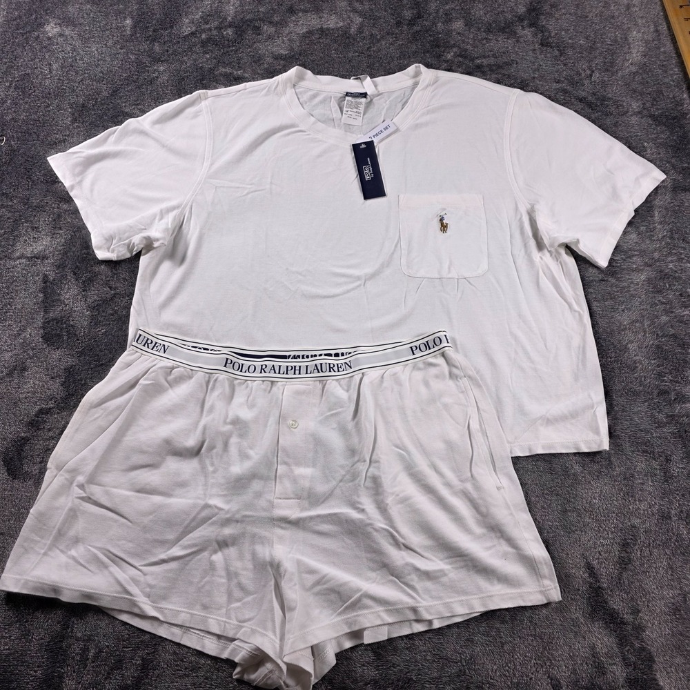 Polo Ralph Lauren Cotton Modal Shirt & Shorts Sleep Set Womens XL Pajama Set